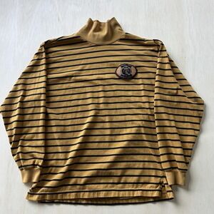 Vintage Carriage Court‎ Shirt Boys 10-12 Yellow Striped Turtleneck Long Sleeve